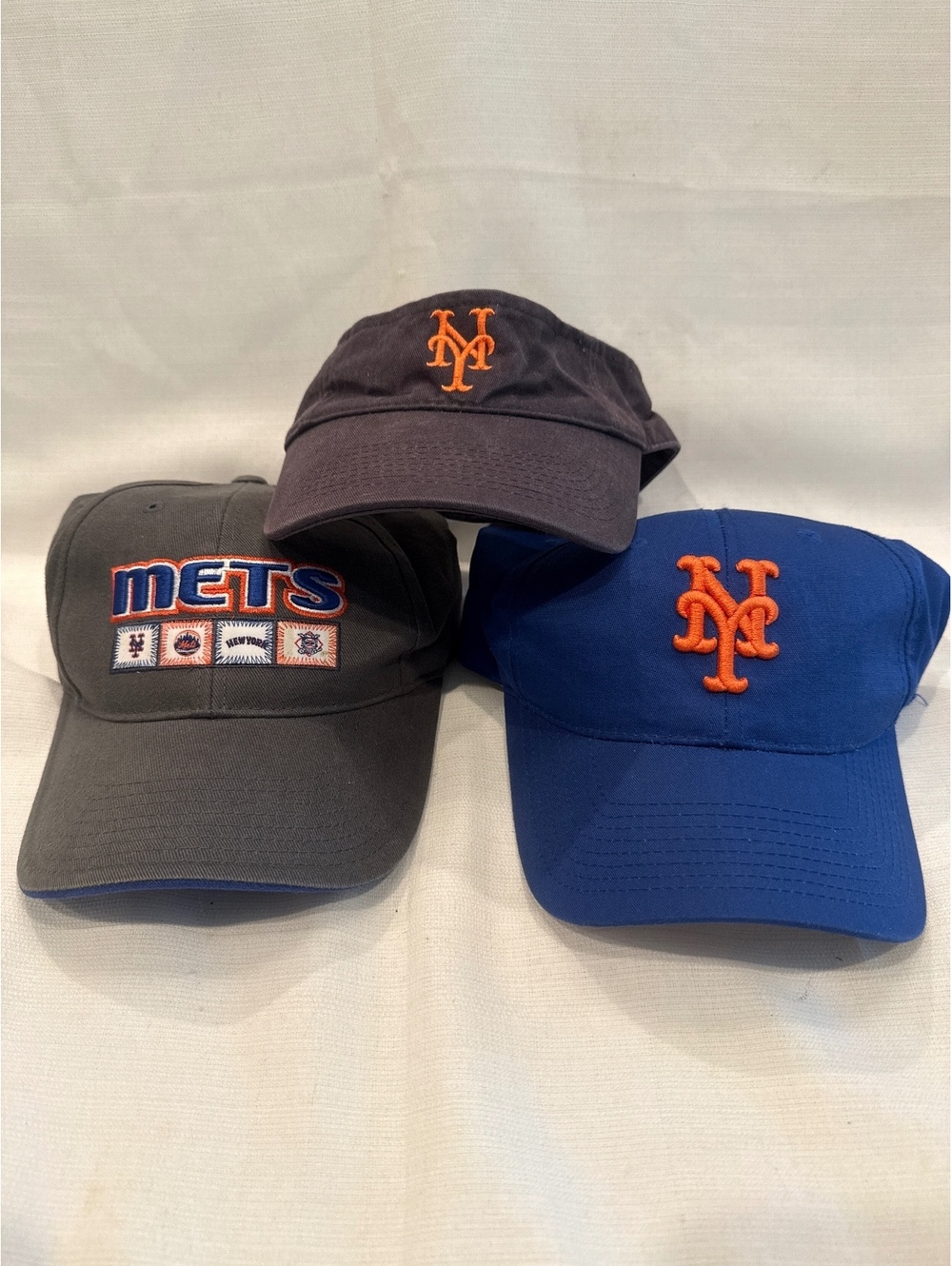 Vintage New York Mets Baseball hats and visor bundle